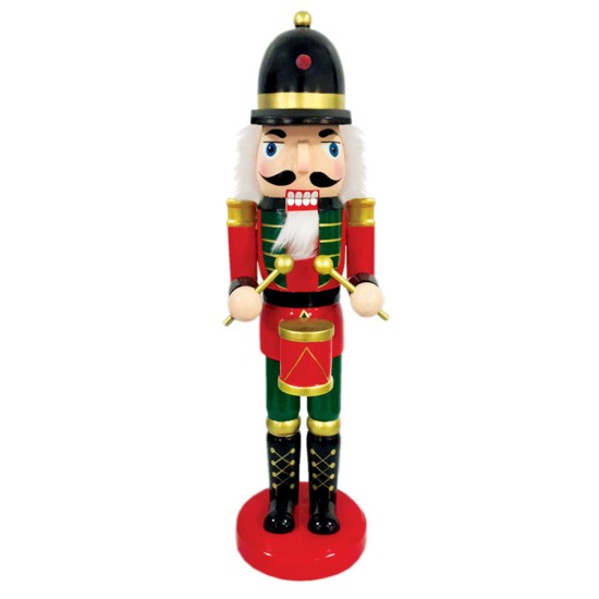 Χριστουγεννιάτικο Διακοσμητικό Καρυοθραύστης Κόκκινο Με Τύμπανο 30cm SU11-86 oem