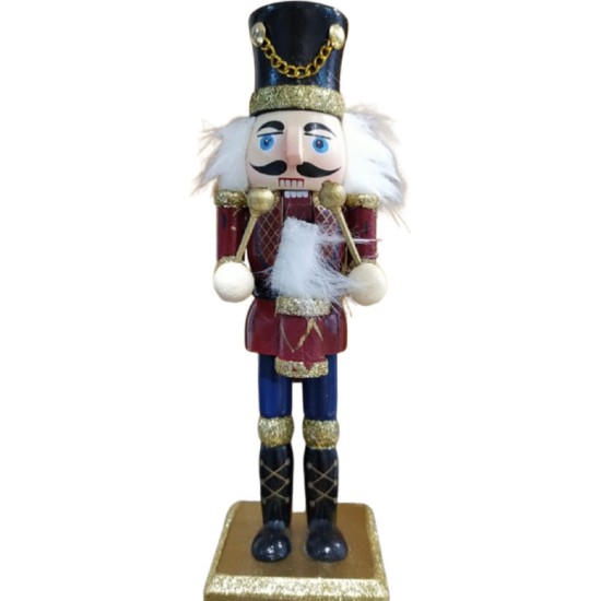 Χριστουγεννιάτικο Διακοσμητικό Καρυοθραύστης Κόκκινο με τύμπανο 20cm SU03-73 oem