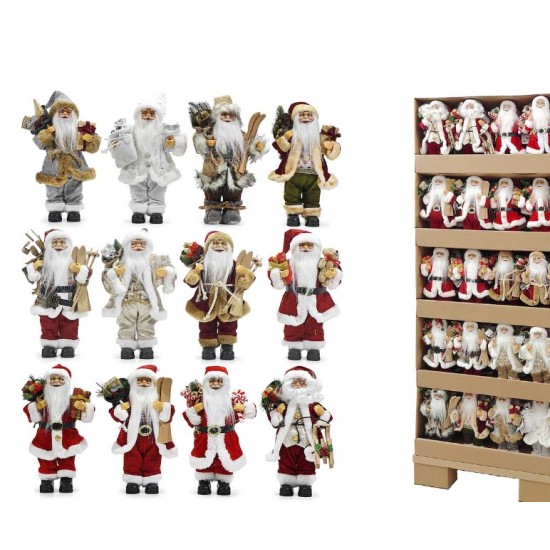 Άγιος Βασίλης Αληθοφανής Διακοσμητικός Διάφορα Σχέδια 30cm Xmasfest 1133599