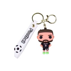 Μπρελόκ 3D Σιλικόνης 21cm Ποδοσφαίρου oem - Messi black