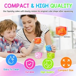 Super Solid Squish Nice Cube Swirl Fidget Toys Slow-Rebound Soft Sensory Ice Cube Lava