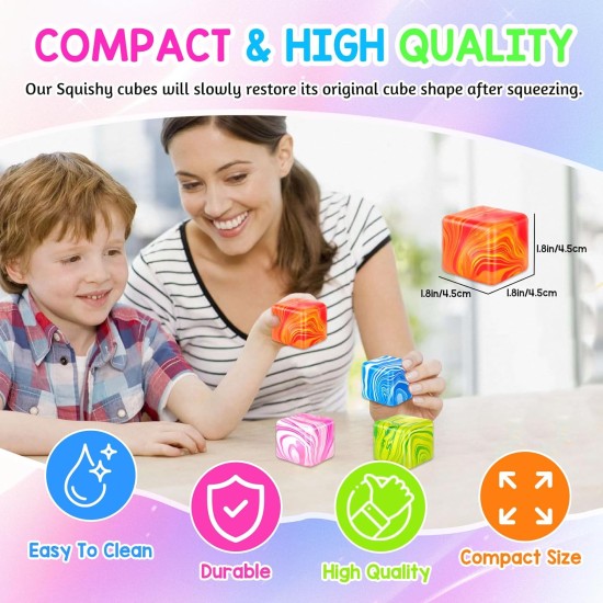 Super Solid Squish Nice Cube Swirl Fidget Toys Slow-Rebound Soft Sensory Ice Cube Lava