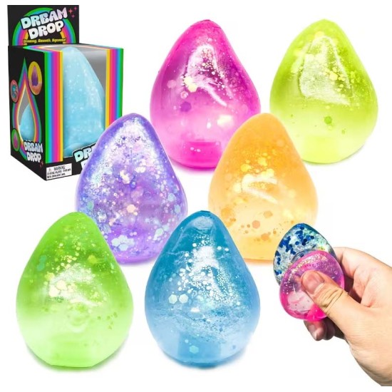 Super Solid Squish Nice Cube Swirl Fidget Toys Slow-Rebound Soft Sensory Ice Cube Glitter Drop