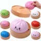 Dumpling Bun Smile Squishy Fidget Toys Soft Sensory Pink