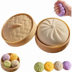 Mini BBQ Pork Bun Squishy Fidget Toys Soft Sensory White