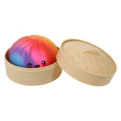 Dumpling Bun Smile Squishy Fidget Toys Soft Sensory Rainbow