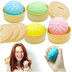 Dumpling Bun Smile Squishy Fidget Toys Soft Sensory 4 τμχ