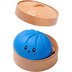 Dumpling Bun Smile Squishy Fidget Toys Soft Sensory Blue