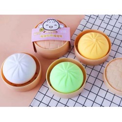 Dumpling Bun Smile Squishy Fidget Toys Soft Sensory Pink