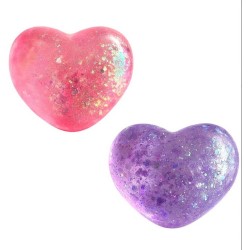 Super Solid Squish Nice Cube Swirl Fidget Toys Slow-Rebound Soft Sensory Ice Cube Glitter Heart 2τμχ