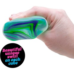 Super Solid Squish Nice Cube Swirl Fidget Toys Slow-Rebound Soft Sensory Ice Cube Green