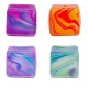 Super Solid Squish Nice Cube Swirl Fidget Toys Slow-Rebound Soft Sensory Ice Cube Glitter Heart Διάφορα Χρώματα