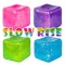 Super Solid Squish Nice Cube Swirl Fidget Toys Slow-Rebound Soft Sensory Ice Cube Glitter Διάφορα Χρώματα