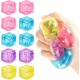 Super Solid Squish Nice Cube Swirl Fidget Toys Slow-Rebound Soft Sensory Ice Cube Glitter 2 τμχ
