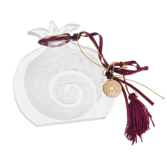 Γούρι Χριστουγεννιάτικο Ρόδι Μάτι & Φούντα 173-57 Διάφανο