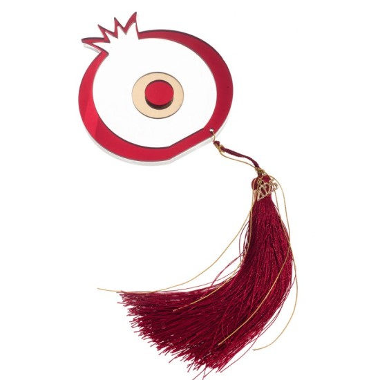 Γούρι Χριστουγεννιάτικο Ρόδι Μάτι & Φούντα 173-00 Κόκκινο