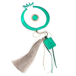 Γούρι Χριστουγεννιάτικο Ρόδι Μάτι & Φούντα 173-10 Πράσινο