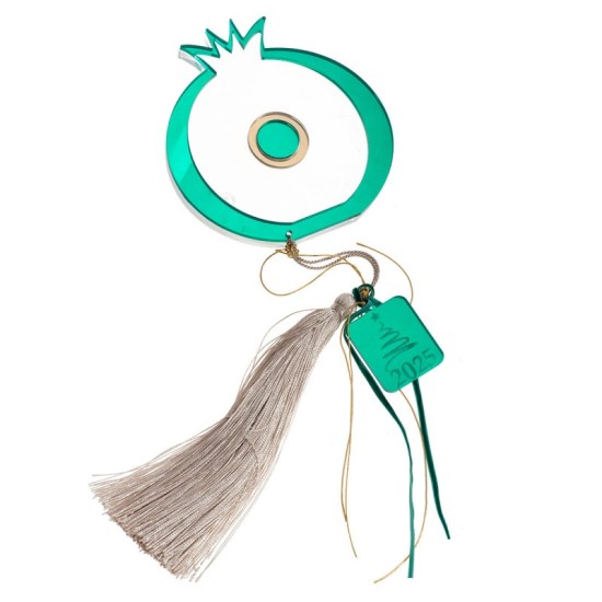 Γούρι Χριστουγεννιάτικο Ρόδι Μάτι & Φούντα 173-10 Πράσινο