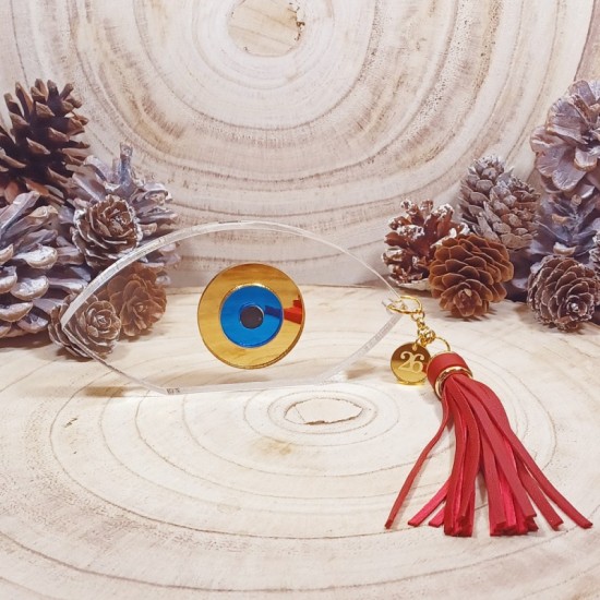 Γούρι Χριστουγεννιάτικο Μάτι Με φούντα κόκκινη 223-60