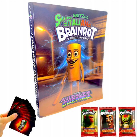 Άλμπουμ Συλλογής για Κάρτες Italian Brainrot - Trading card Game & 6 φακελάκια με 7 κάρτες oem