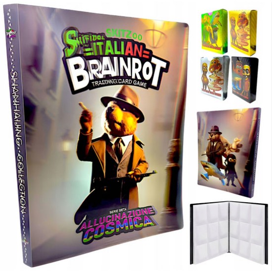 Άλμπουμ Συλλογής για Κάρτες Italian Brainrot - Trading card Game & 4 φακελάκια με 7 κάρτες oem
