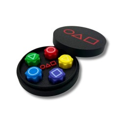 Squid Game παιχνίδι, κορεατικό παιχνίδι gonggi με Στρόγγυλο κουτί Season 2 NEW VIRAL GAME