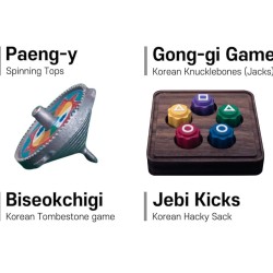 Squid Game παιχνίδι,Σετ 2 κορεατικό παιχνίδι gonggi - Paeng-y (Spinning Tops)  Season 2 NEW VIRAL GAME