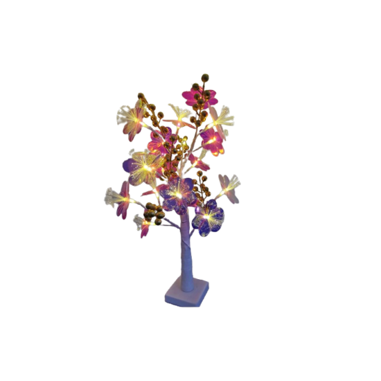 Φωτιζόμενο Διακοσμητικό Δεντράκι 22 LED με Οπτικές Ίνες 60cm
