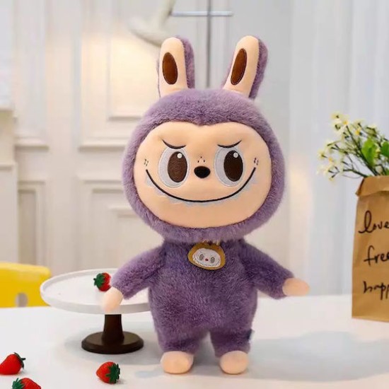 OEM Λούτρινο 25 εκ. εμπνευσμένο από Lovely Labubu Monster Γκρι