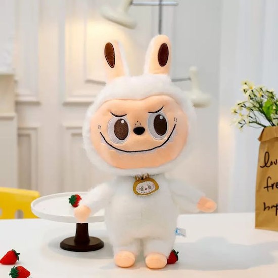OEM Λούτρινο 25 εκ. εμπνευσμένο από Lovely Labubu Monster Γκρι