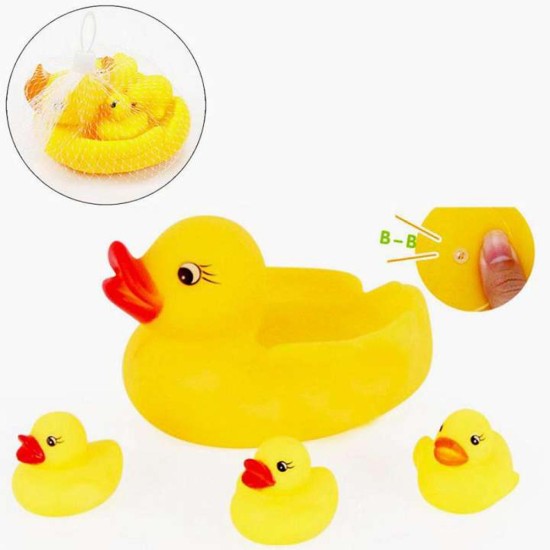 Funny Rattle & Bathe Duck 4 τμχ