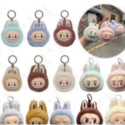 OEM Labubu Cartoon Plush Head Keychain Bag Fashion Σετ 2 τμχ