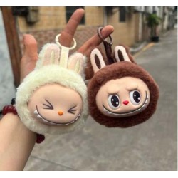 OEM Labubu Cartoon Plush Head Keychain Bag Fashion Σετ 2 τμχ