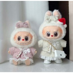OEM Labubu With Clothes Preppy Outfit Macaron Style Μπρελόκ High Quality