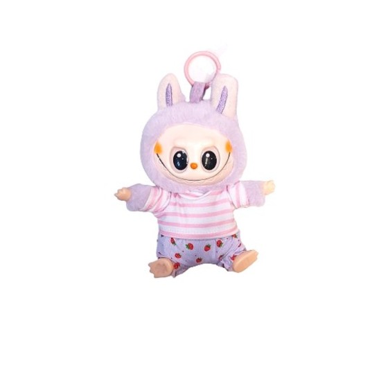 OEM Labubu With Clothes Strawberry Macaron Style Μπρελόκ High Quality