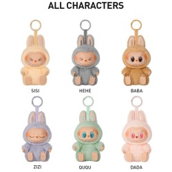 OEM THE MONSTERS Λούτρινο Labubu με πλαστικό πρόσωπο HEHE- Have a seat Vinyl Plush Blind Box 