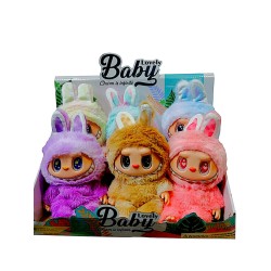 Λούτρινο Labubu με πλαστικό πρόσωπο 25εκ - Have a seat Vinyl Plush Blind Box OEM