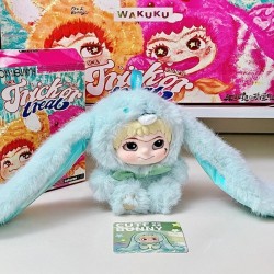WAKUKU Fuzzy Dolls Fox & Bunny PVC Blind Box Mystery Plush Vinyl Doll OEM