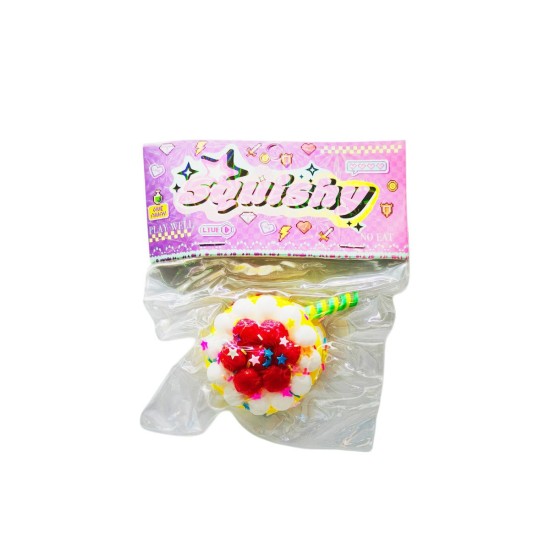 Pinch Family Antistress Squishy Τούρτα Κίτρινο 6cm