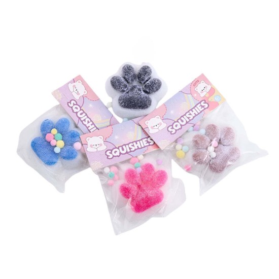 Pinch Family Cat Paw Sticky Squeeze Soft Toy -Μαλακή Πατούσα Πολύχρωμο (Διάφορα Σχέδια) 1τμχ