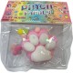 Antistress Pinch Family Squishy Πατούσα Δίχρωμη Pon Pon & Strass 6cm Ροζ