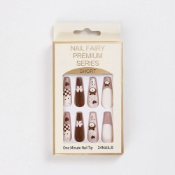 Τεχνητά νύχια NAIL FAIRY PREMIUM SERIES White/Pink 12 τμχ 