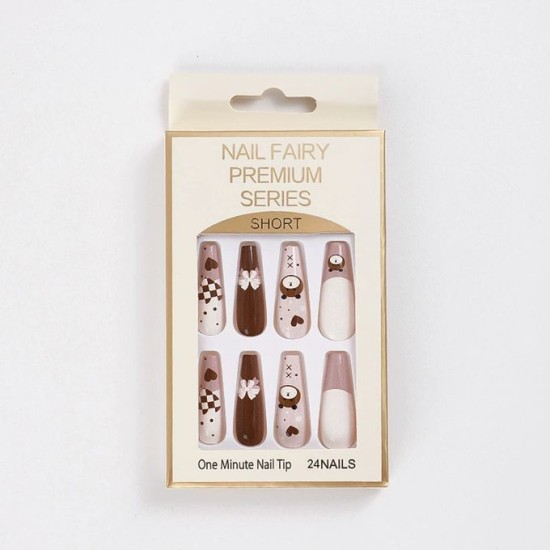 Τεχνητά νύχια NAIL FAIRY PREMIUM SERIES White/Pink 12 τμχ