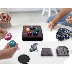 Squid Game παιχνίδι,Σετ 5 κορεατικό παιχνίδι gonggi-Jebi Kicks-Flying Stones-Spinning Tops-Ddakji Game Paper flip Card Season 2 NEW VIRAL GAME