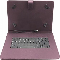 Θήκη-Πληκτρολόγιο stand για tablet 10" Διαφ.χρώματα Μωβ