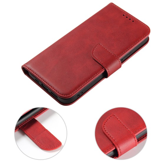 Wallet Case with Stand for iPhone 15 Pro Max Magnet Case - Κόκκινο Wallet Case with Stand for iPhone 15 Pro Max Magnet Case - Κόκκινο