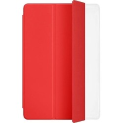 Samsung Galaxy Tab A7 10.4 (2020) T500 / T505 Tri-fold Stand Case Front and Back Silicone Transparent Red (oem)