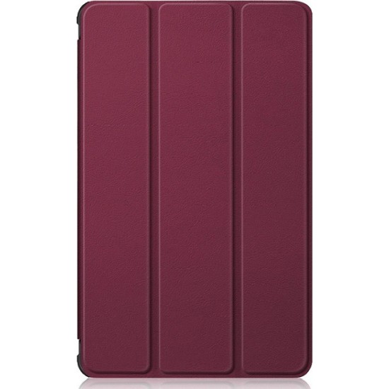 Samsung Galaxy Tab A7 10.4 (2020) T500 / T505 Tri-fold Stand Case Front and Back Silicone Transparent Red (oem)