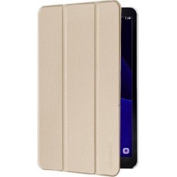 Samsung Galaxy Tab A7 10.4 (2020) T500 / T505 Tri-fold Stand Case Front and Back Silicone Transparent Gold (oem)
