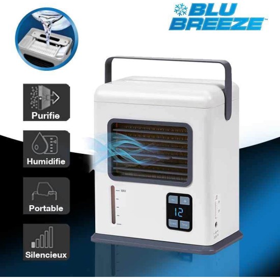 Φορητός Mini Ανεμιστήρας Με 3 Ταχύτητες BLUE BREEZE PORTABLE MINI AIR COOLER
